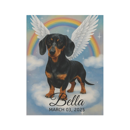 Black and Tan Dachshund Angel Garden Flag