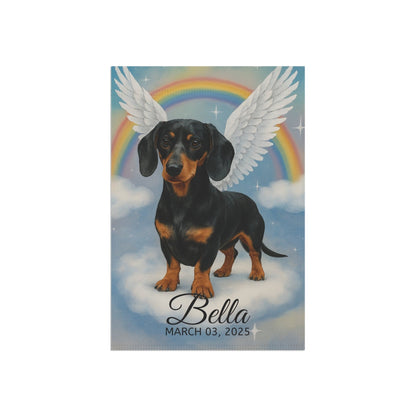 Black and Tan Dachshund Angel Garden Flag