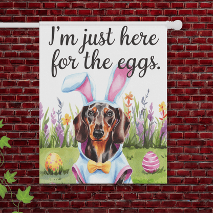 Black and Tan Dachshund Easter Yard Flag 24.5'' × 32''