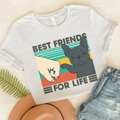 Black French Bulldog Bestie TShirt Ash