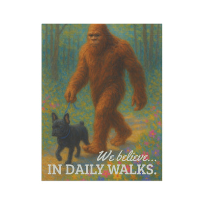 Printify Garden Flag Black French Bulldog Bigfoot Garden Flag
