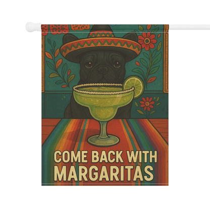 Black French Bulldog Cinco de Mayo Fiesta Garden Flag