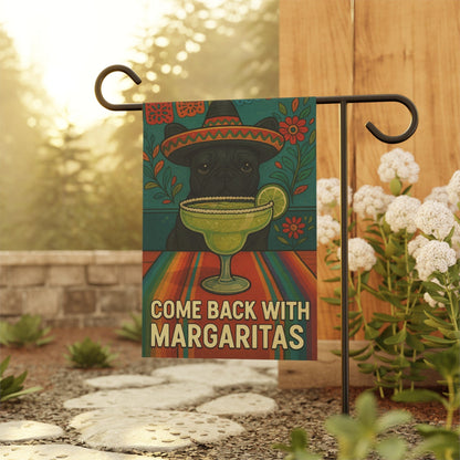 Black French Bulldog Cinco de Mayo Fiesta Garden Flag