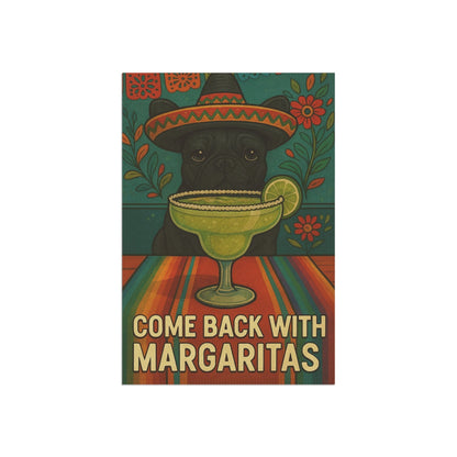 Black French Bulldog Cinco de Mayo Fiesta Garden Flag