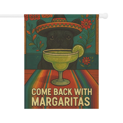 Black French Bulldog Cinco de Mayo Fiesta Garden Flag