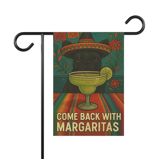 Black French Bulldog Cinco de Mayo Fiesta Garden Flag