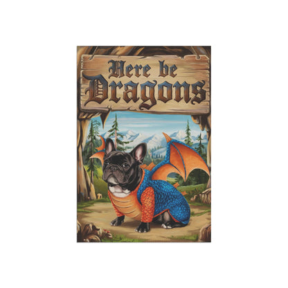 Printify Garden Flag Black French Bulldog Dog Dragon Garden Flag