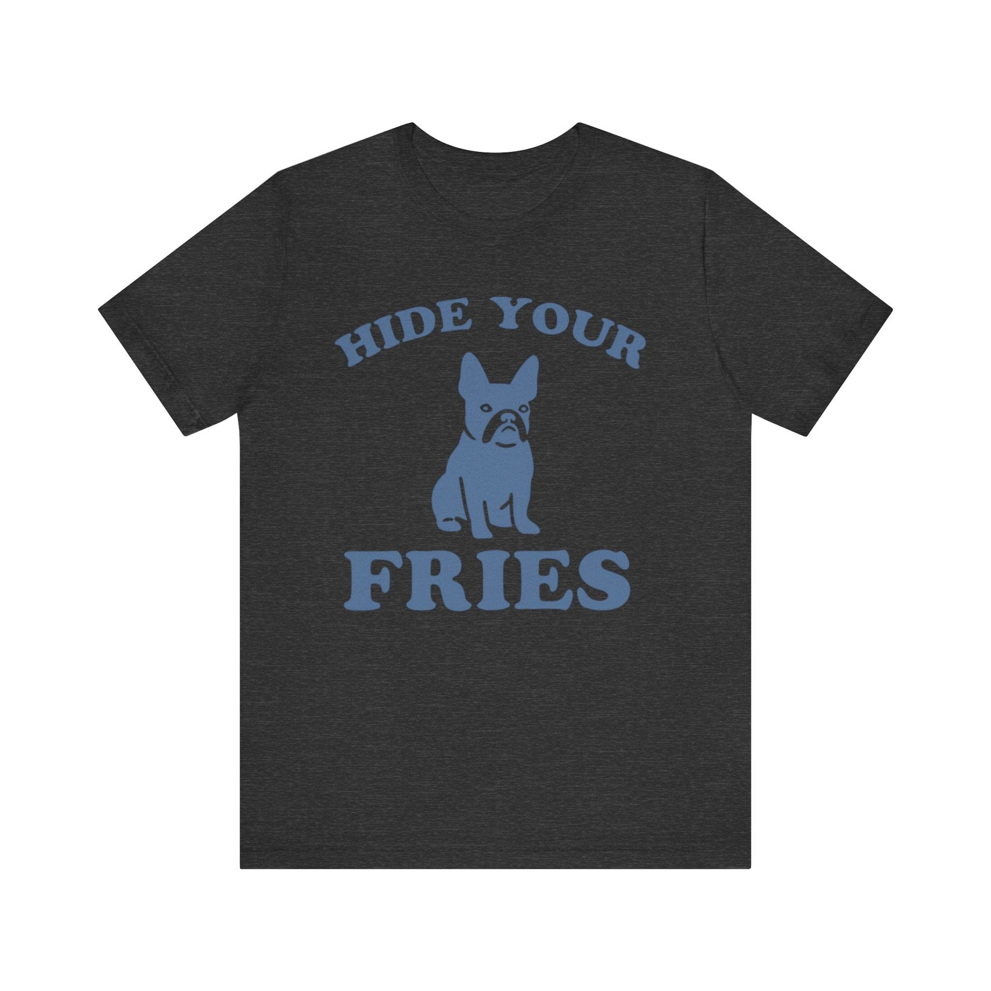 Printify T-Shirt Black French Bulldog Fries TShirt
