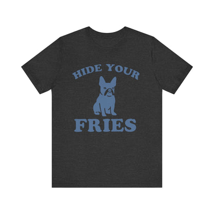 Printify T-Shirt Black French Bulldog Fries TShirt