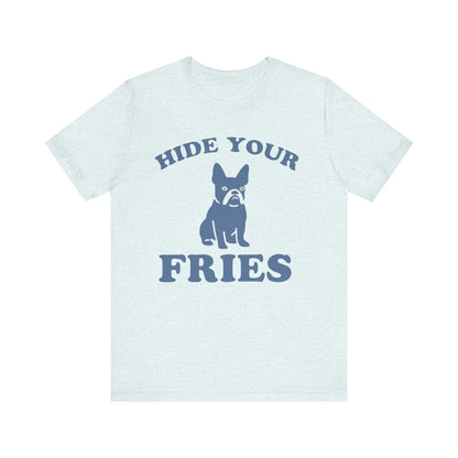 Printify T-Shirt Black French Bulldog Fries TShirt