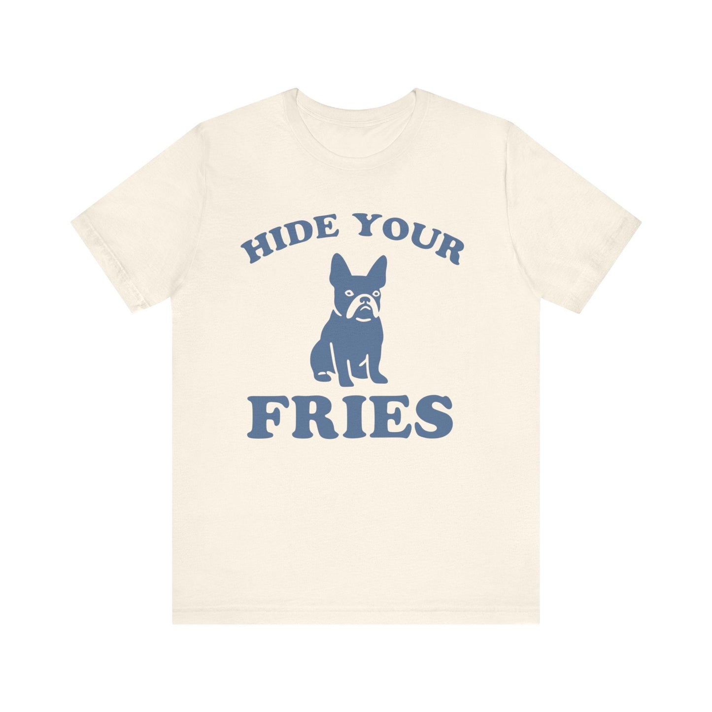 Printify T-Shirt Black French Bulldog Fries TShirt