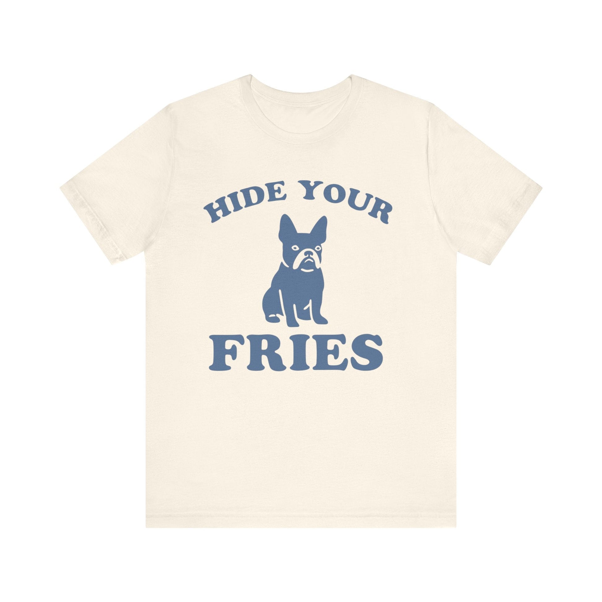 Printify T-Shirt Black French Bulldog Fries TShirt