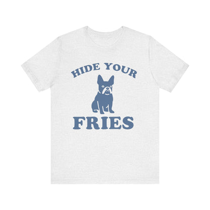 Printify T-Shirt Black French Bulldog Fries TShirt