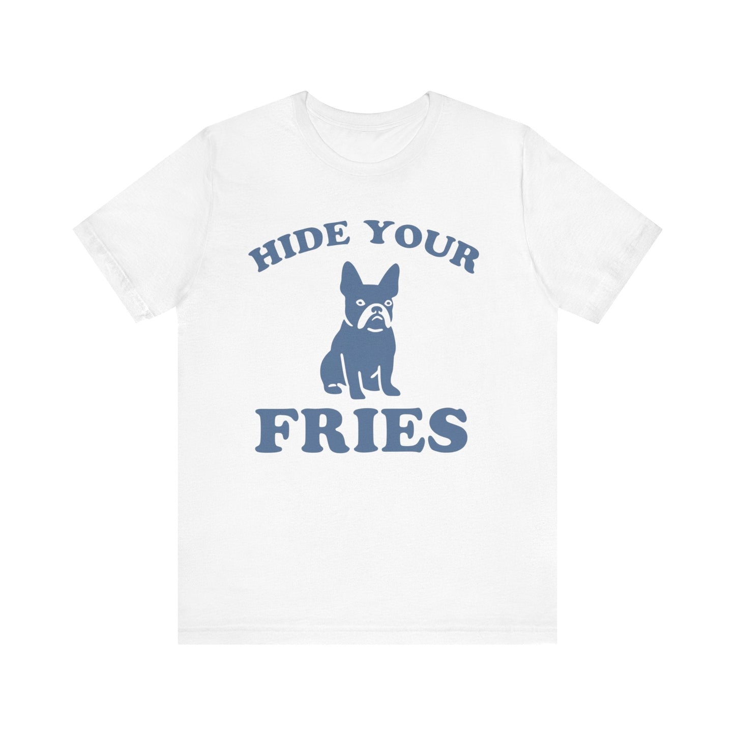 Printify T-Shirt Black French Bulldog Fries TShirt