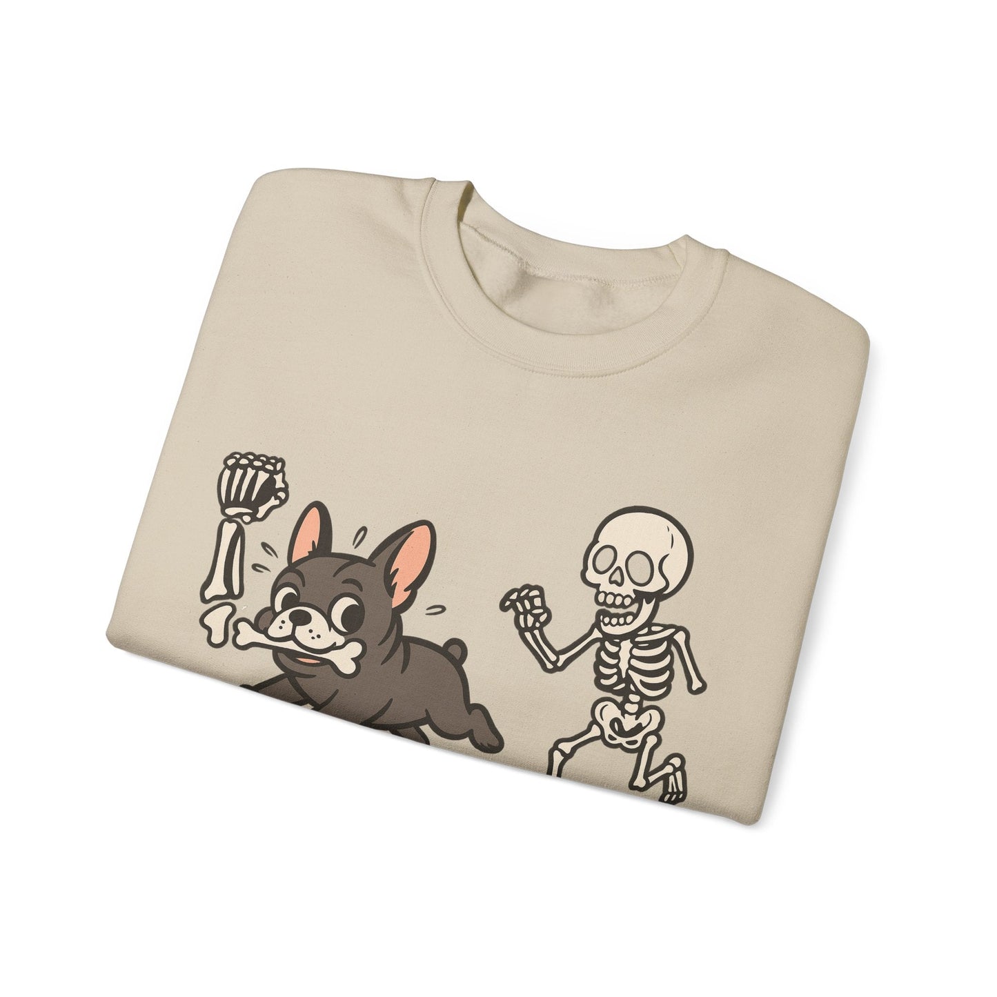 Printify Sweatshirt Black French Bulldog Grave Robber Sweatshirt