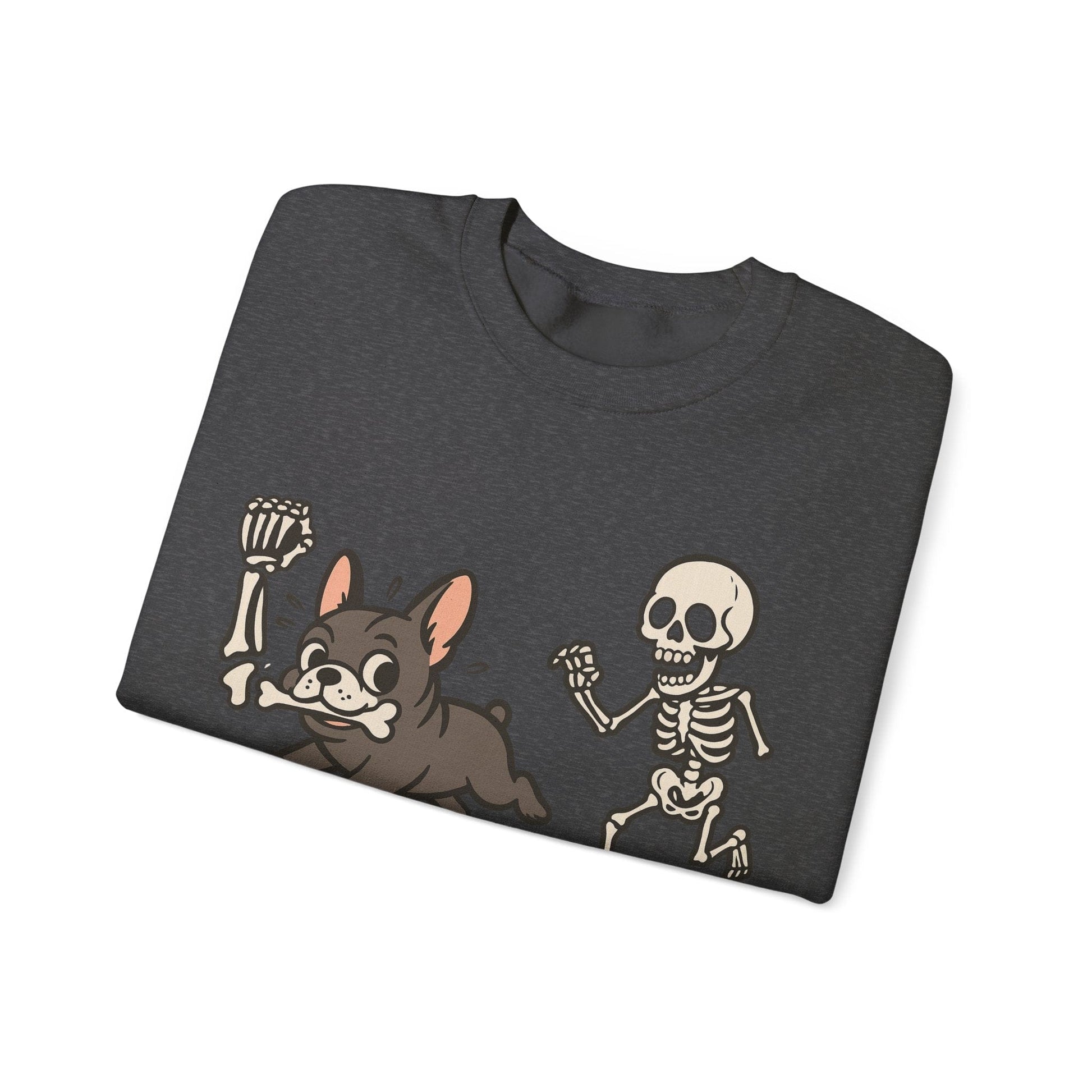 Printify Sweatshirt Black French Bulldog Grave Robber Sweatshirt