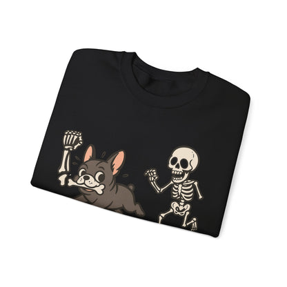 Printify Sweatshirt Black French Bulldog Grave Robber Sweatshirt