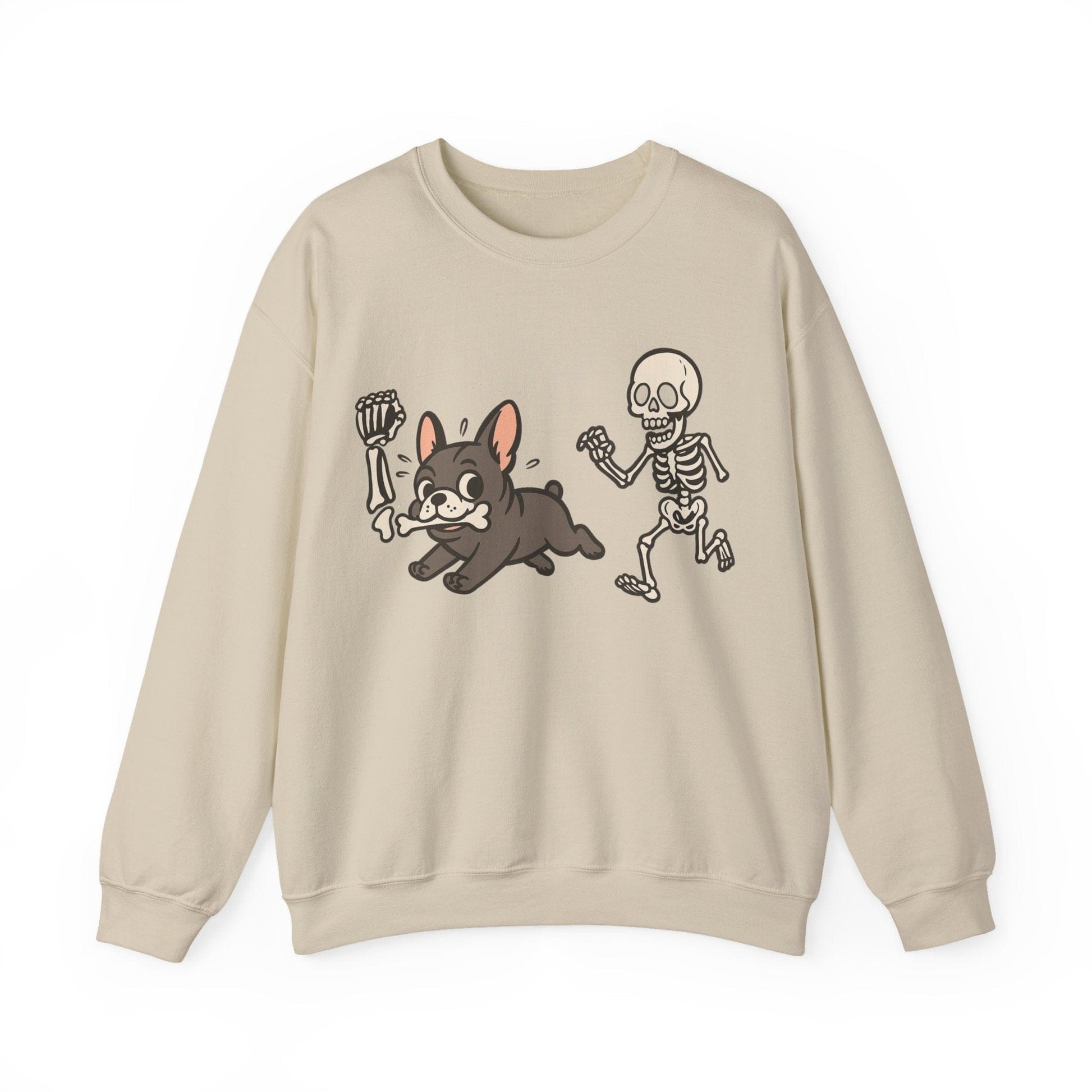 Printify Sweatshirt Black French Bulldog Grave Robber Sweatshirt