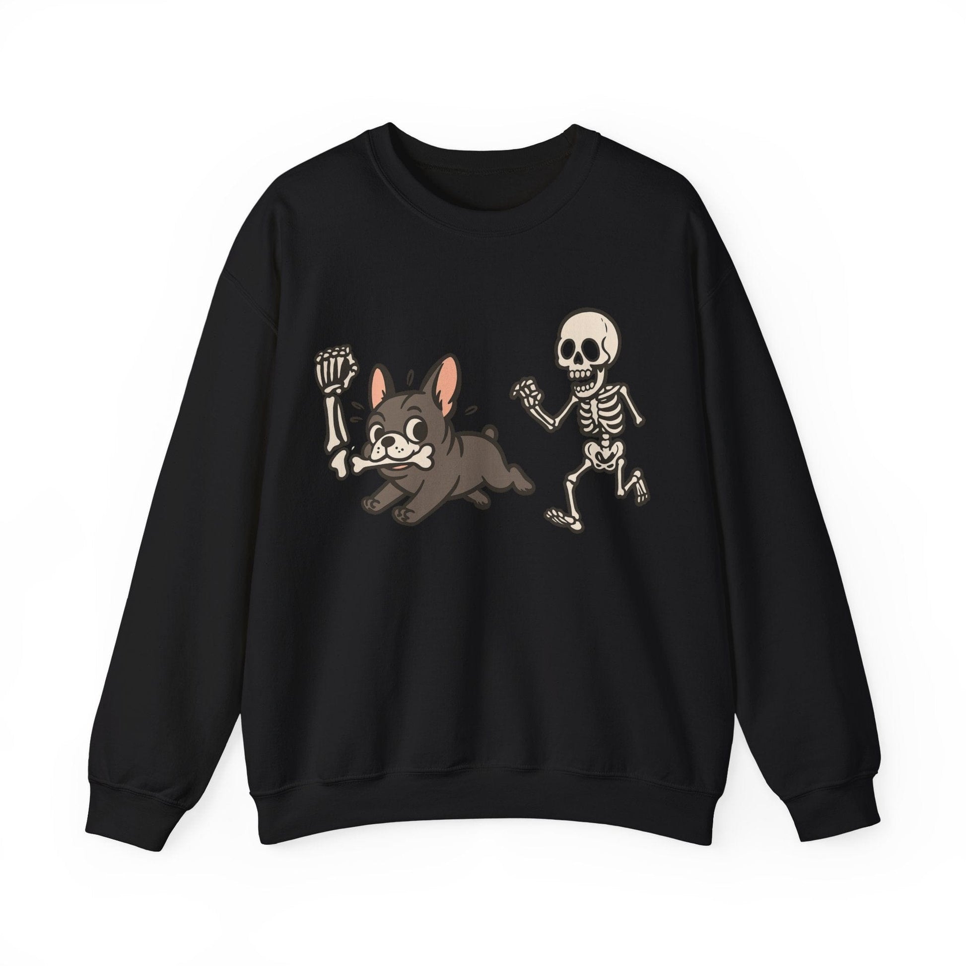 Printify Sweatshirt Black French Bulldog Grave Robber Sweatshirt