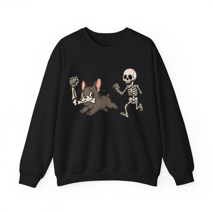 Printify Sweatshirt Black French Bulldog Grave Robber Sweatshirt