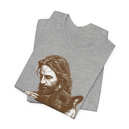 Black French Bulldog Jesus TShirt