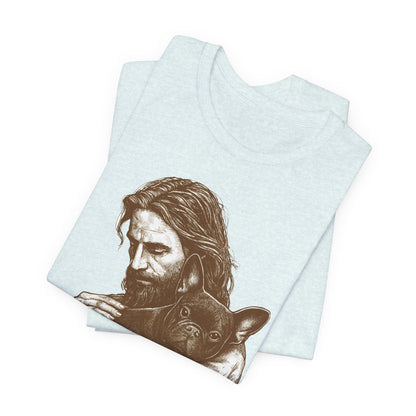 Black French Bulldog Jesus TShirt