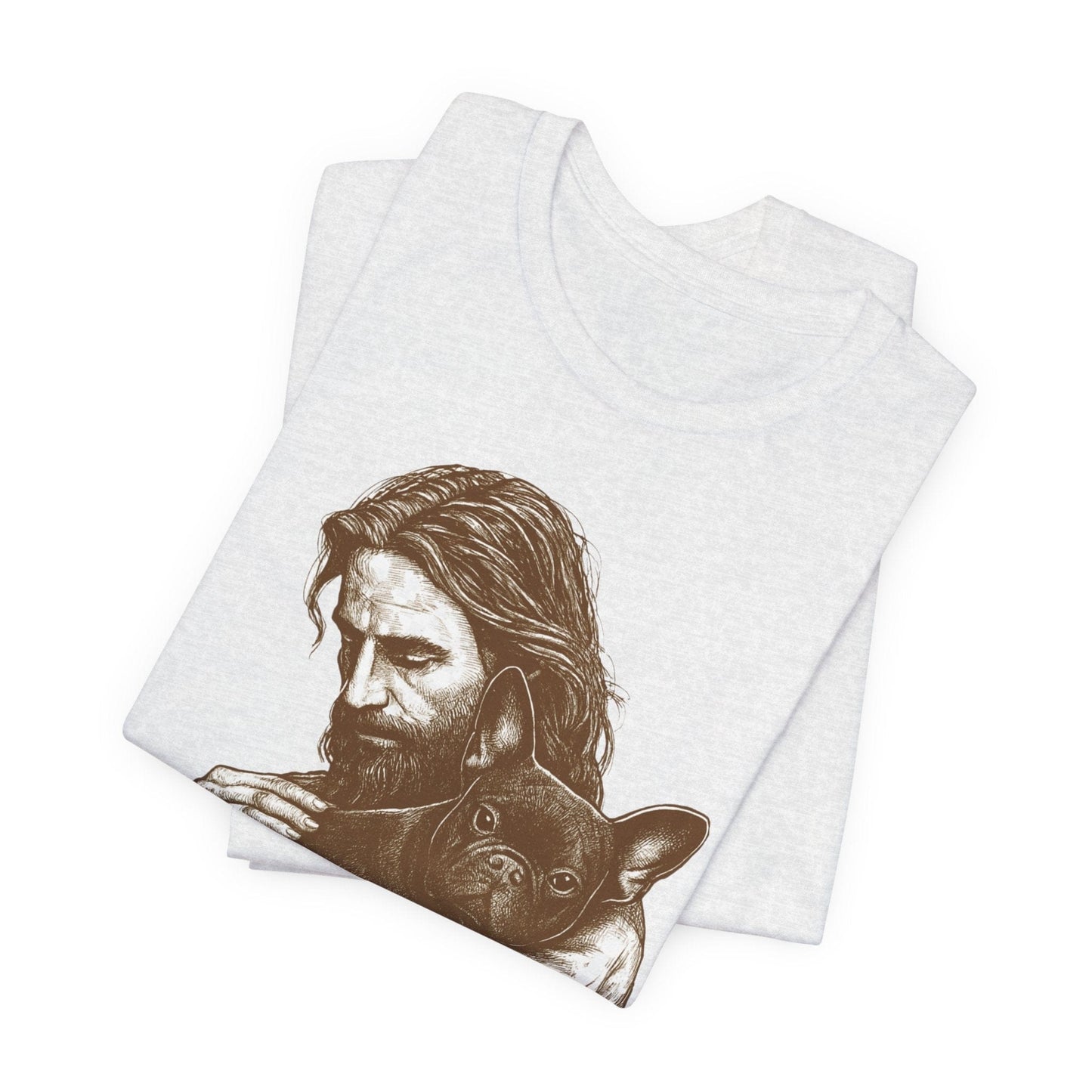 Black French Bulldog Jesus TShirt