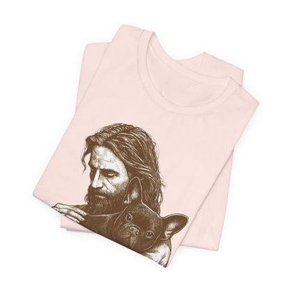 Black French Bulldog Jesus TShirt