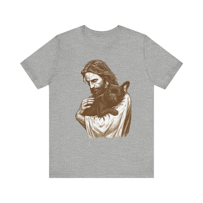 Black French Bulldog Jesus TShirt