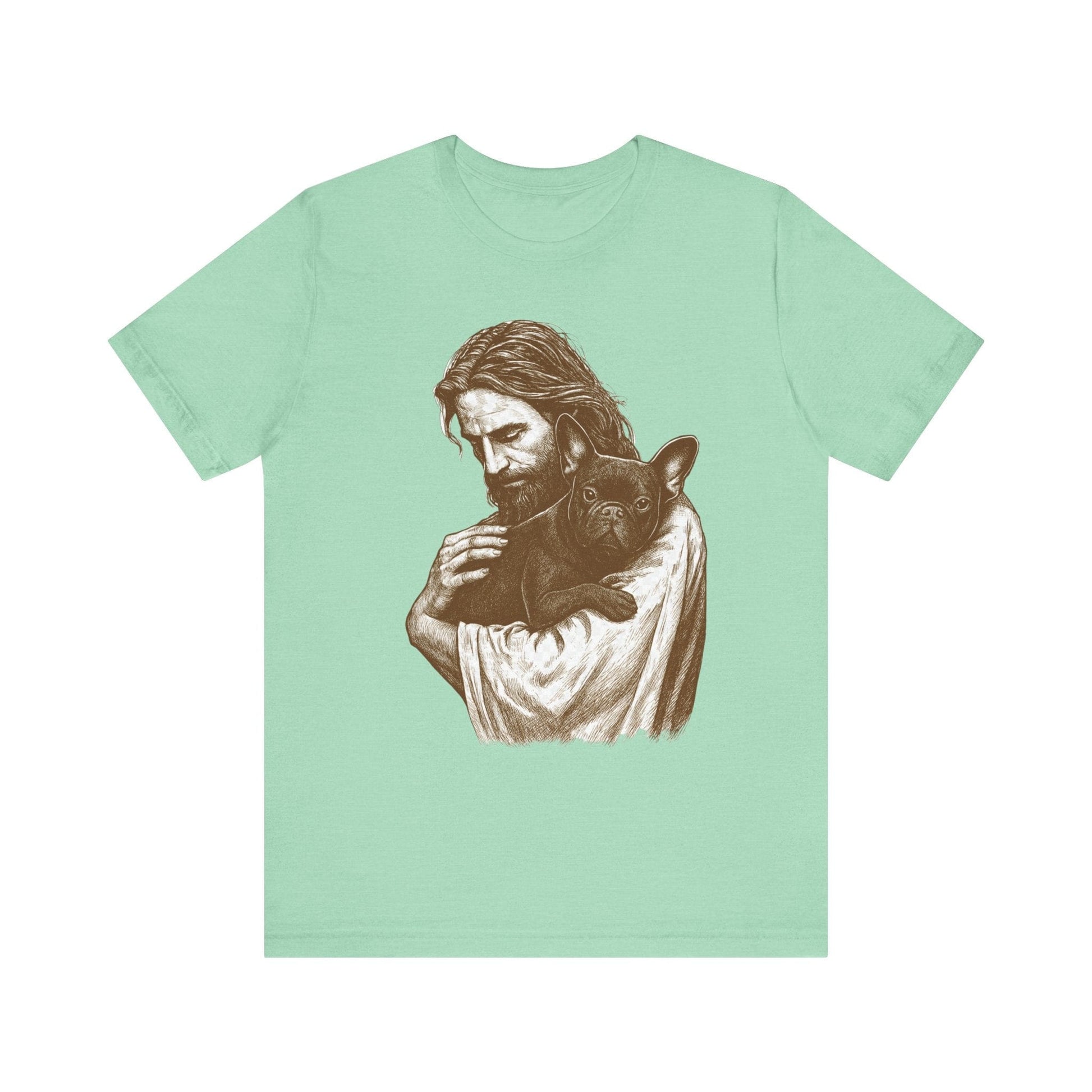Black French Bulldog Jesus TShirt