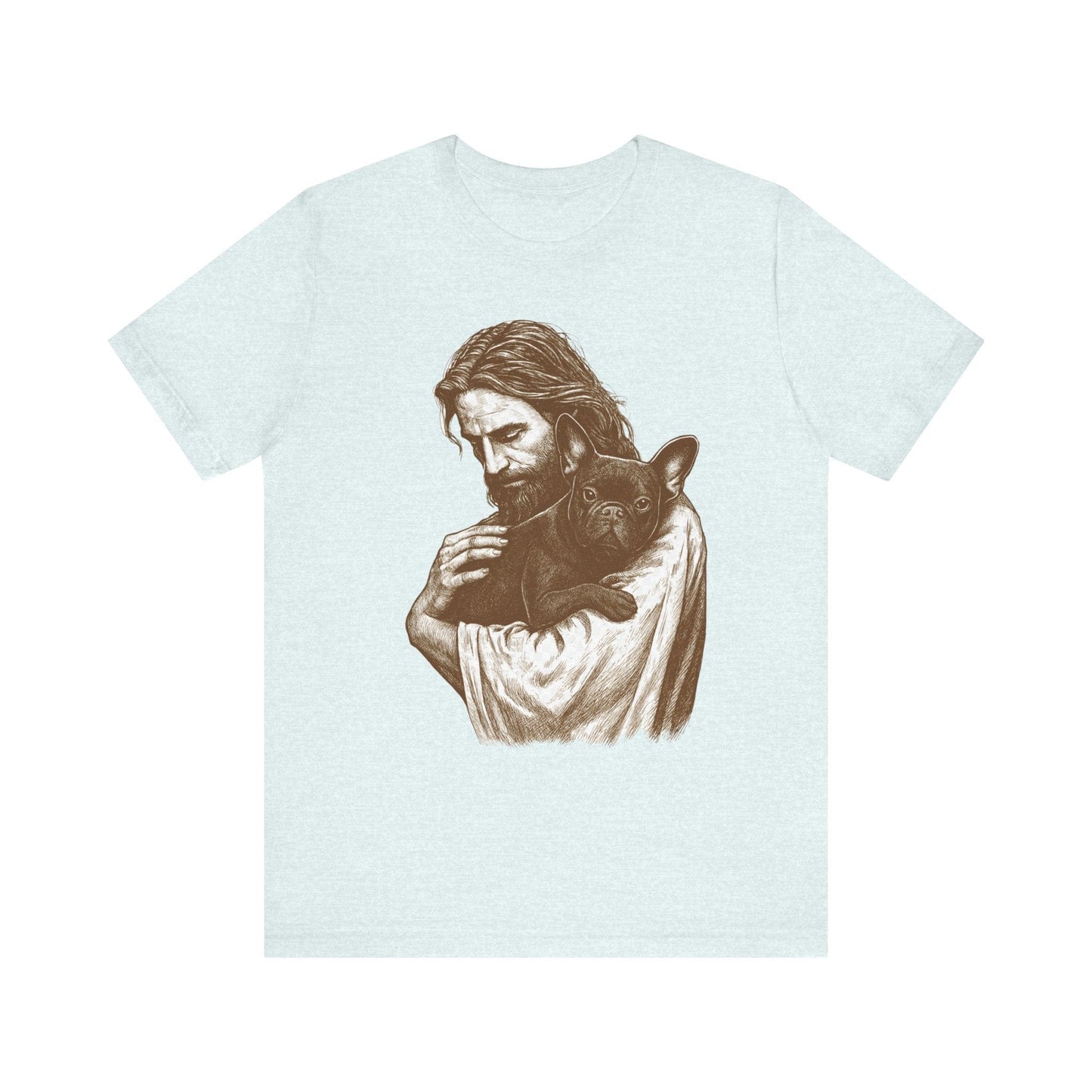 Black French Bulldog Jesus TShirt