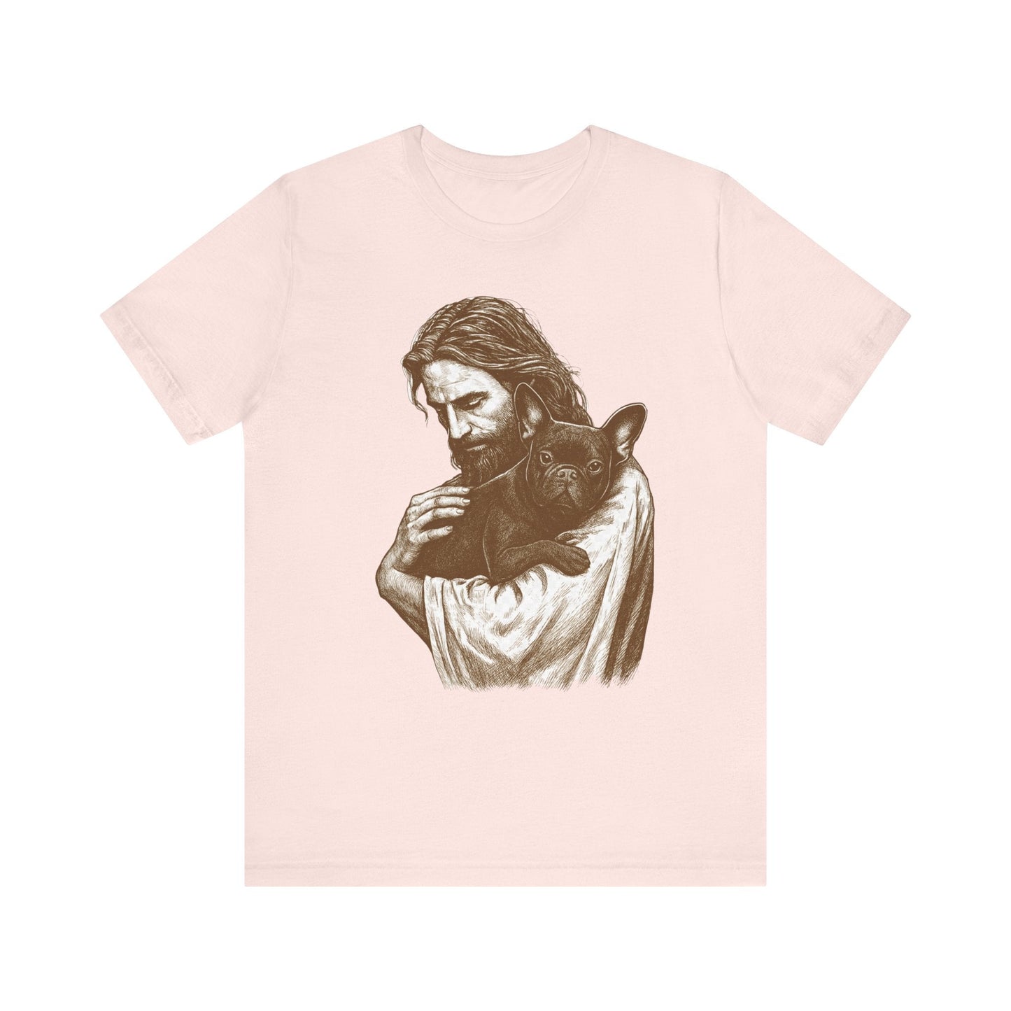 Black French Bulldog Jesus TShirt