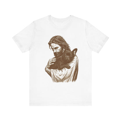 Black French Bulldog Jesus TShirt