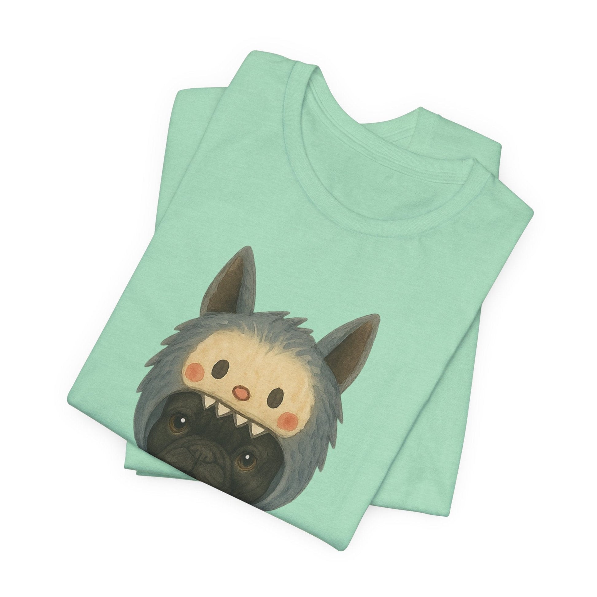 Printify T-Shirt Black French Bulldog Little Monster TShirt