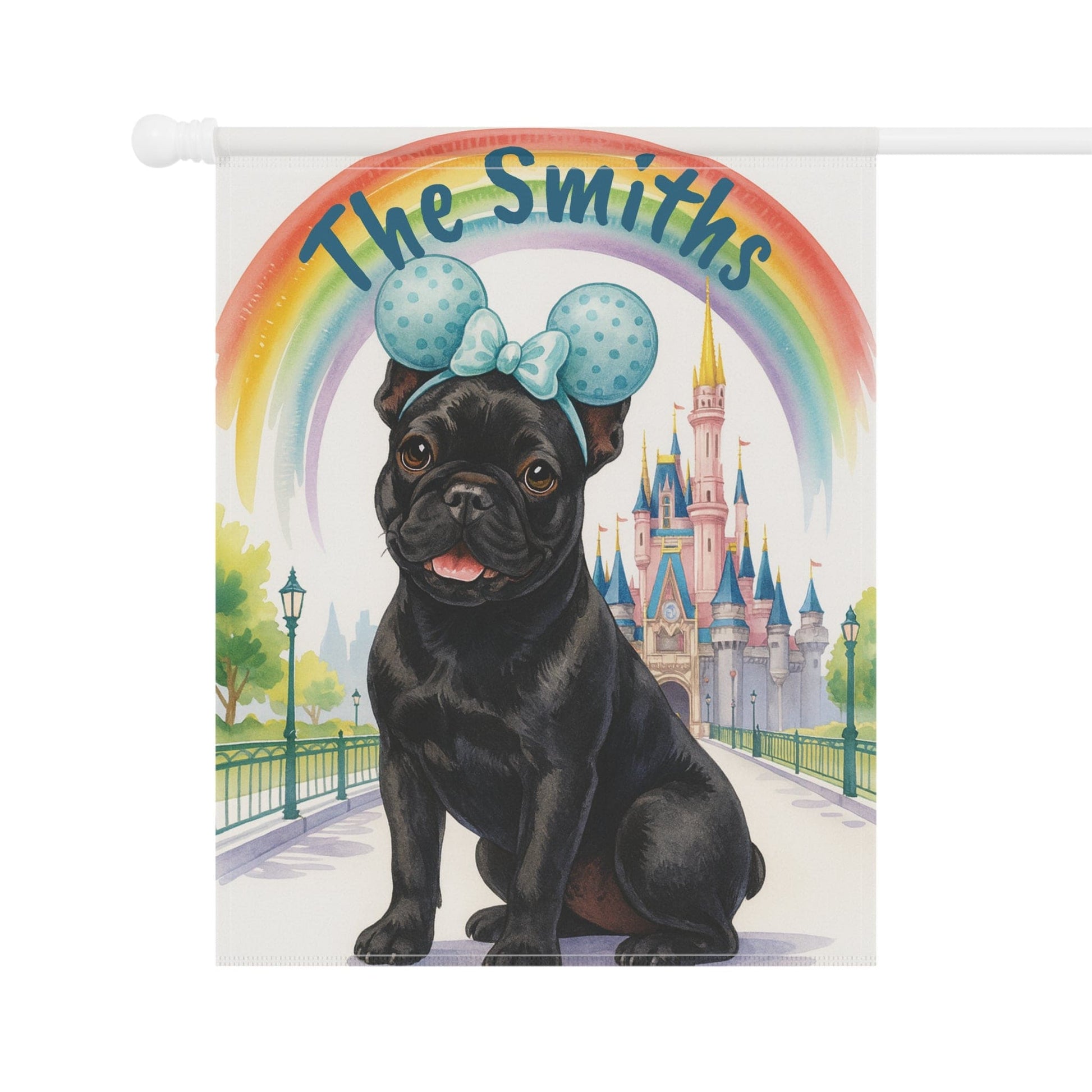 Printify Garden Flag Black French Bulldog Magical Kingdom Garden Flag