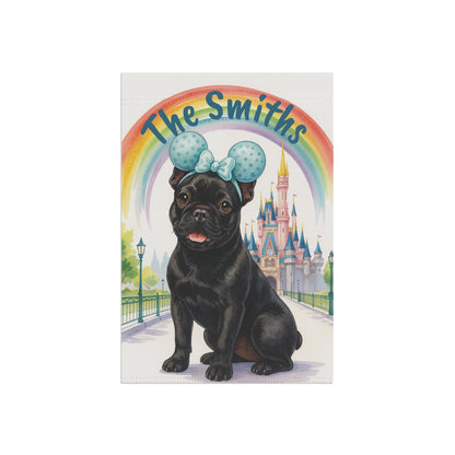 Printify Garden Flag Black French Bulldog Magical Kingdom Garden Flag
