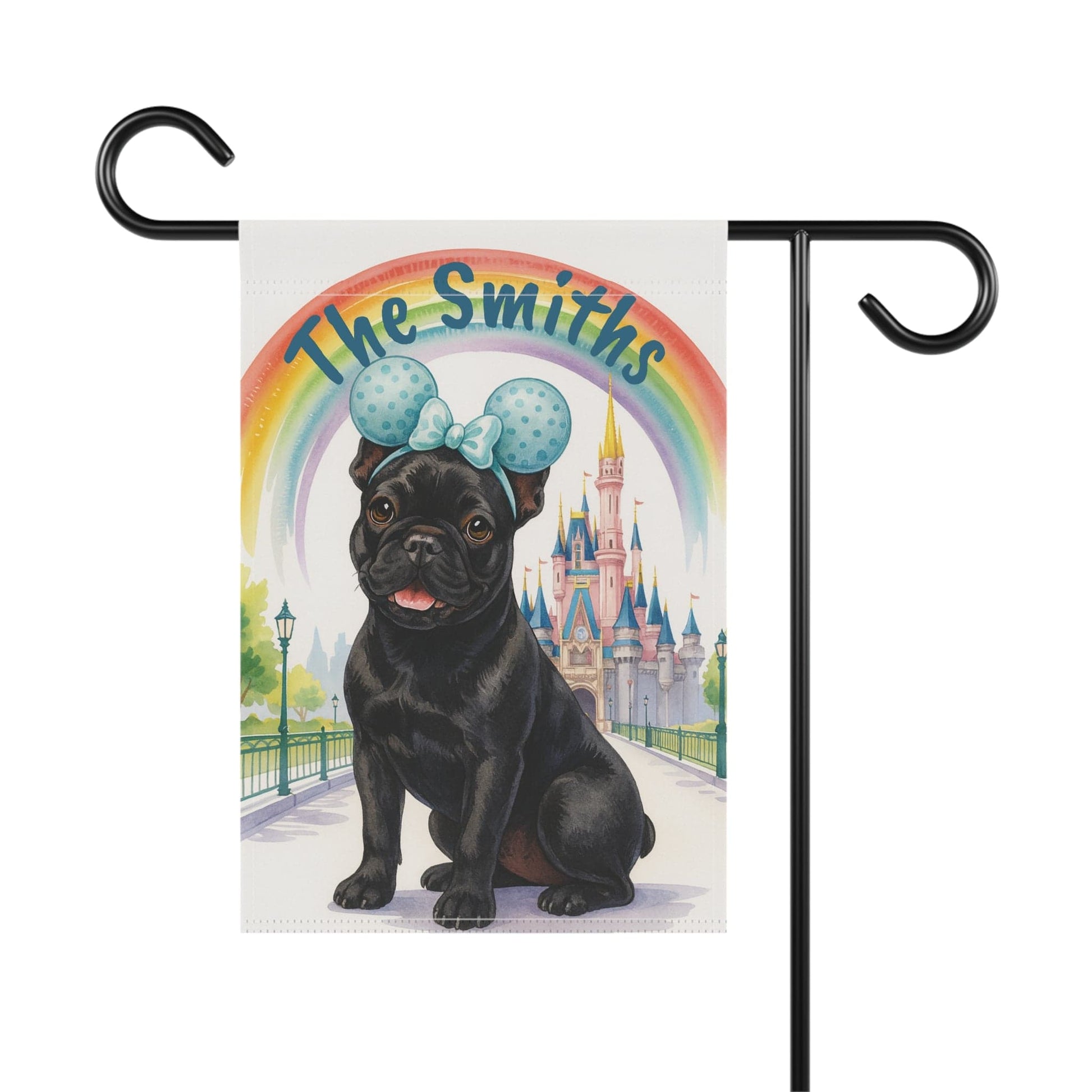 Printify Garden Flag Black French Bulldog Magical Kingdom Garden Flag