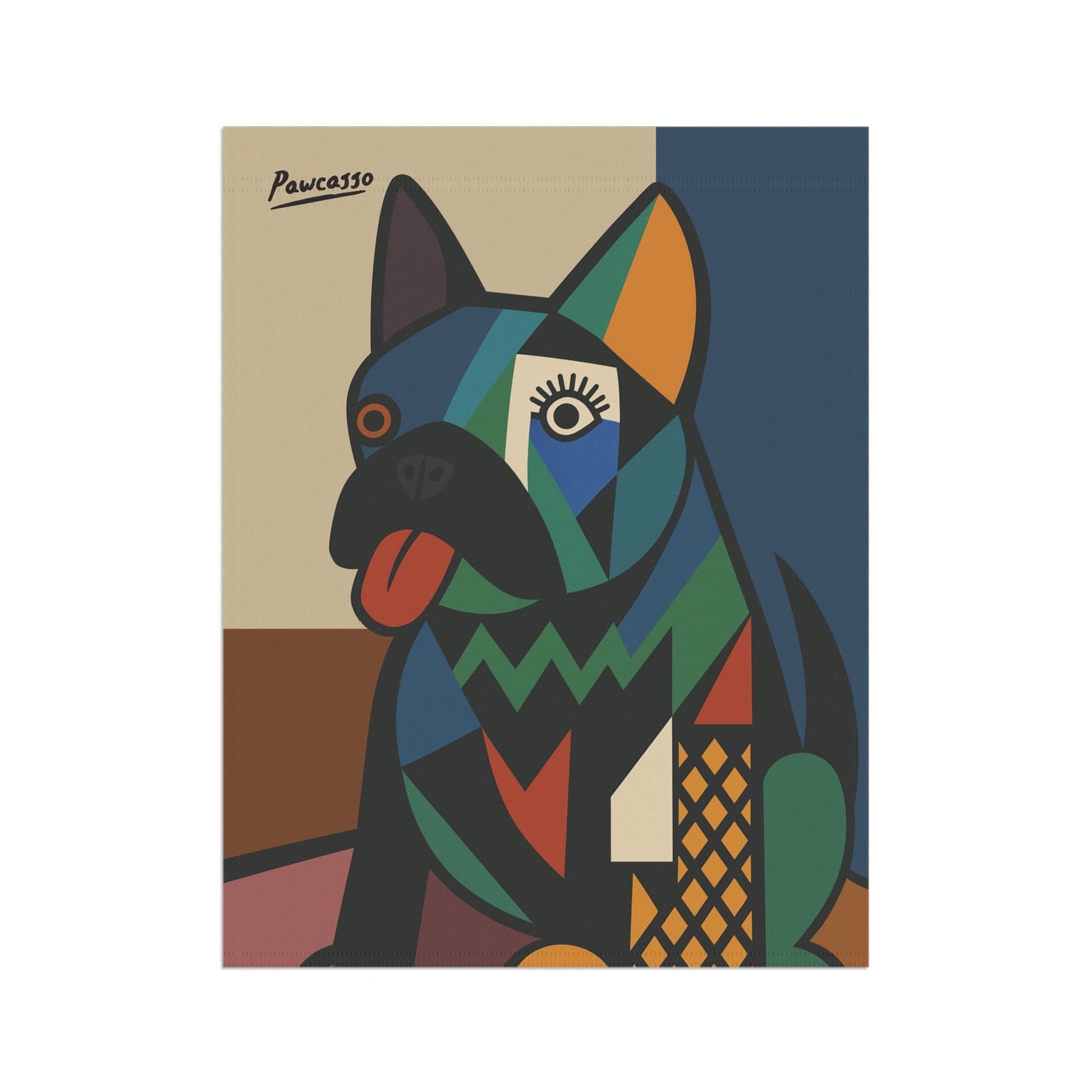 Black French Bulldog Picasso Garden Flag