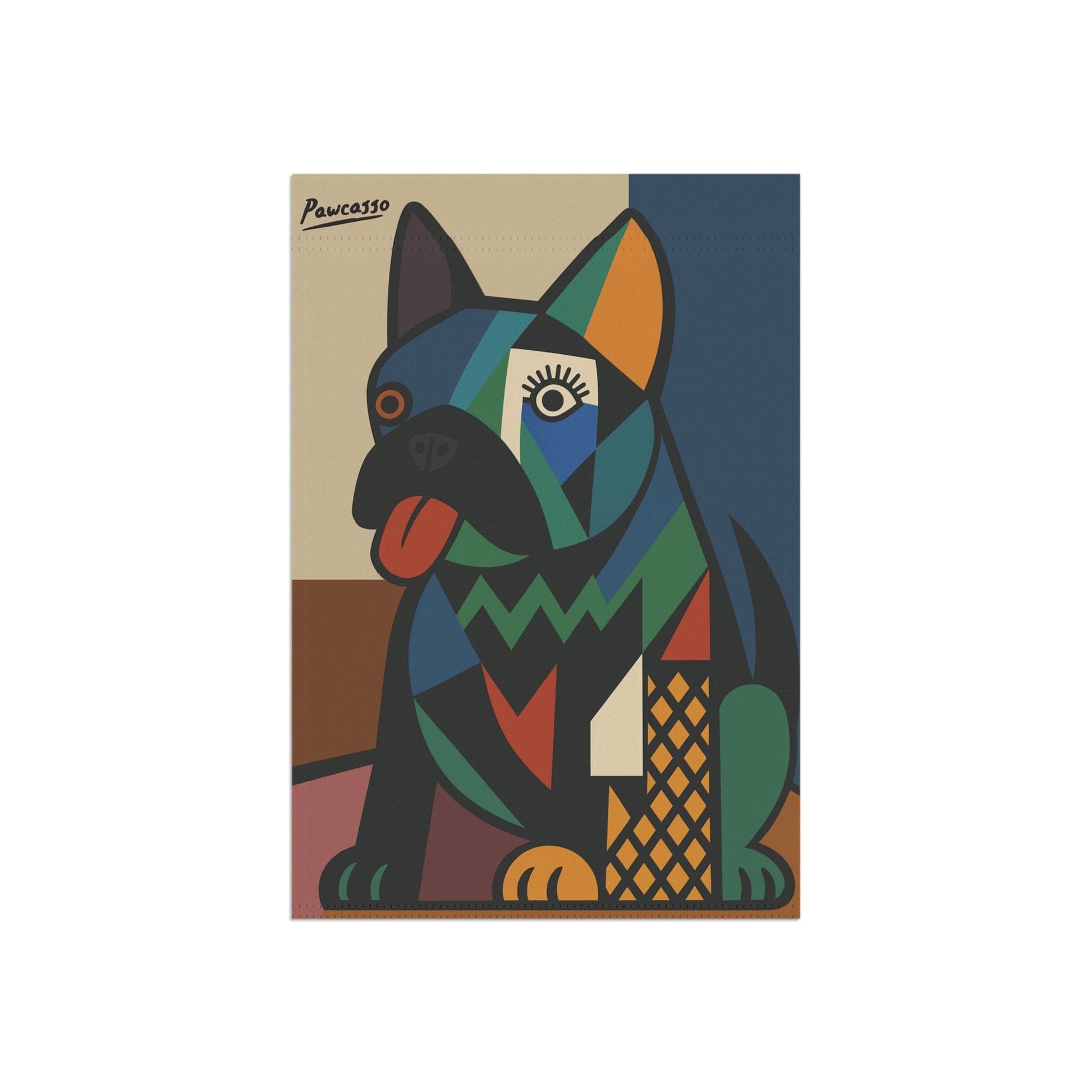Black French Bulldog Picasso Garden Flag