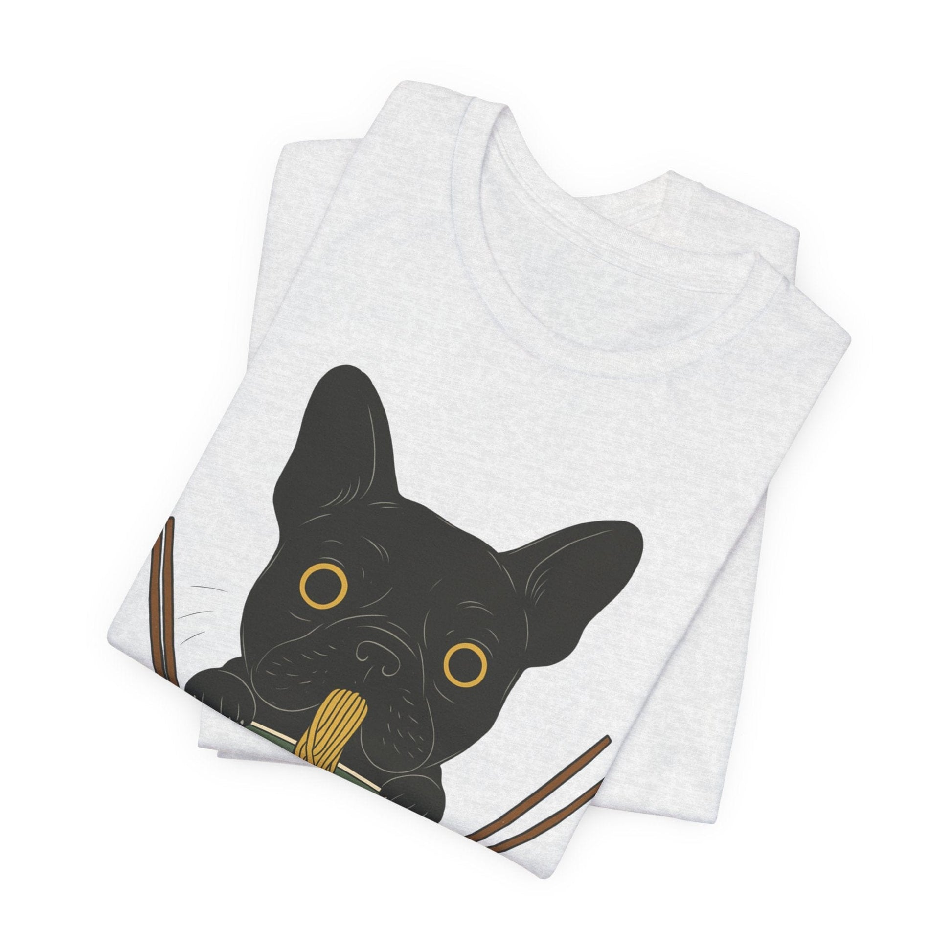 Printify T-Shirt Black French Bulldog Ramen TShirt