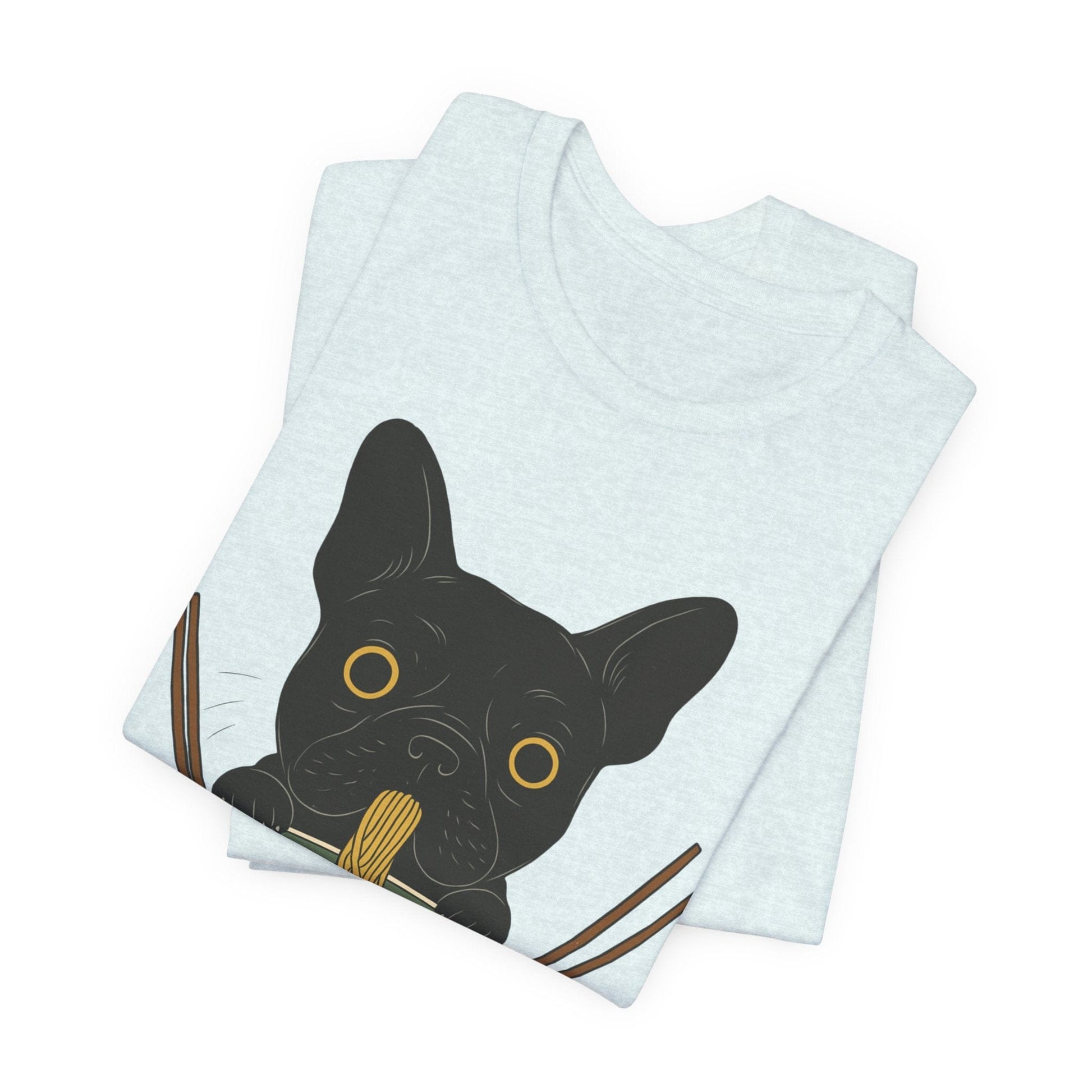Printify T-Shirt Black French Bulldog Ramen TShirt