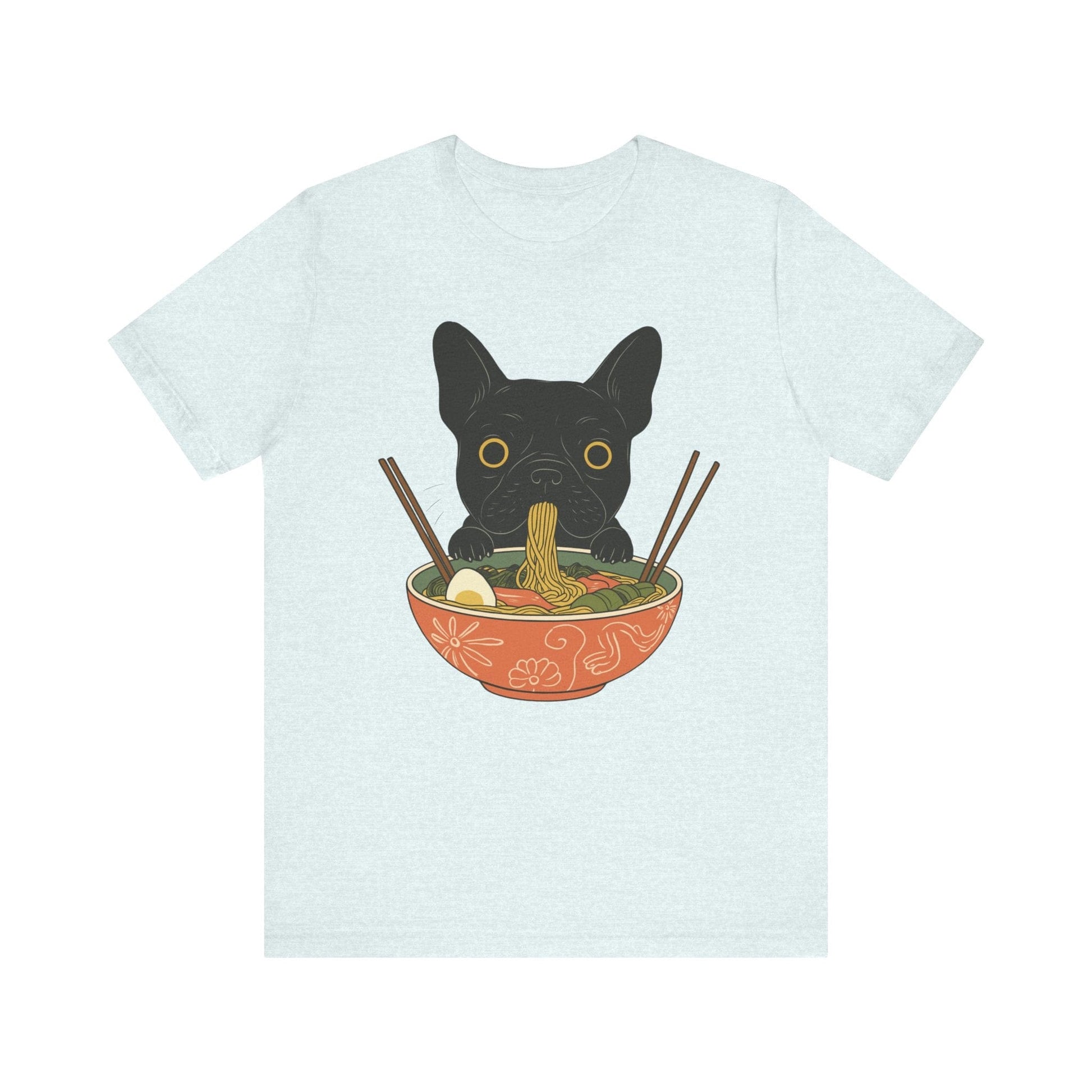 Printify T-Shirt Black French Bulldog Ramen TShirt