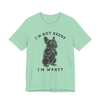 Black French Bulldog Wanty TShirt