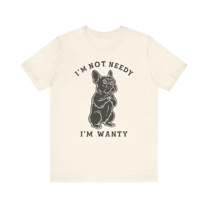 Black French Bulldog Wanty TShirt