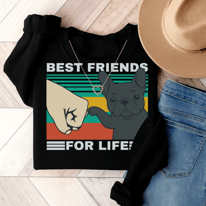 Black Frenchie Besties Sweatshirt Black