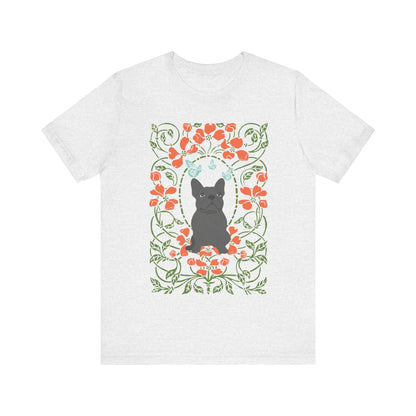 Black Frenchie Butterflies Frame TShirt