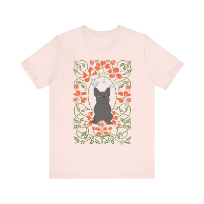 Black Frenchie Butterflies Frame TShirt