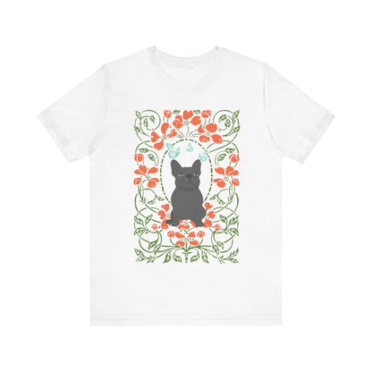 Black Frenchie Butterflies Frame TShirt