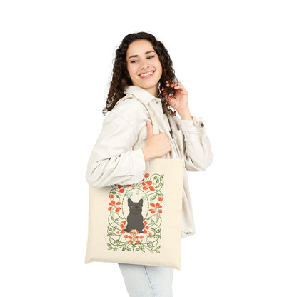 Black Frenchie Butterfly Frame Tote Bag
