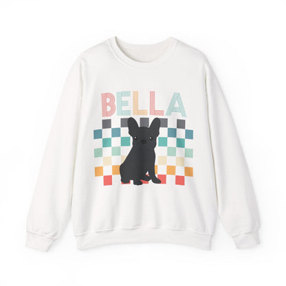 Black Frenchie Checkered Sweatshirt